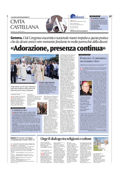 Avvenire - pagina diocesana del 25/09/2016